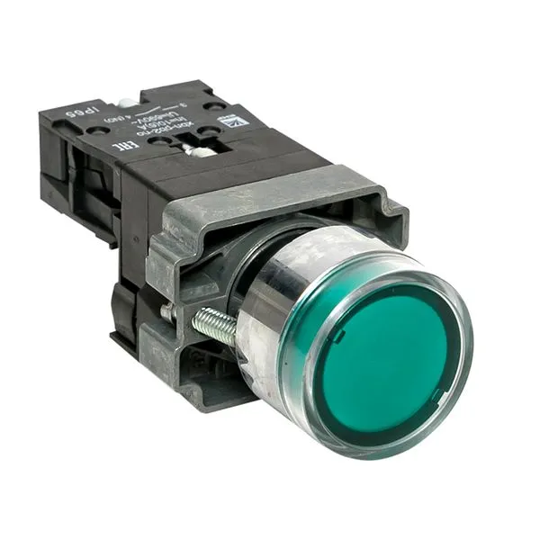Кнопка BA31 с подсветкой 230В зеленая NO IP65 EKF PROxima xb2-bw31-230-65