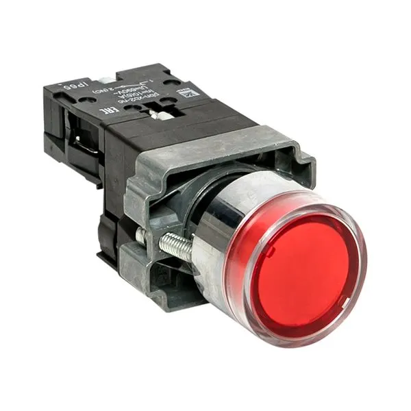 Кнопка BA42 с подсветкой 230В красная NC IP65 EKF PROxima xb2-bw42-230-65