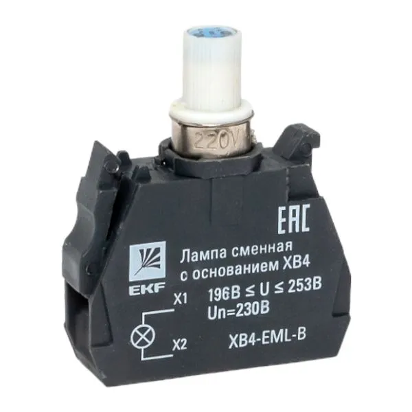 Лампа сменная c основанием XB4 синяя 230В EKF PROxima XB4-EML-B