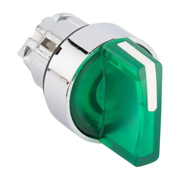Selector Switch Actuator XB4 green 3-position latching, illuminated with short handle EKF PROxima XB4BD3FL-G