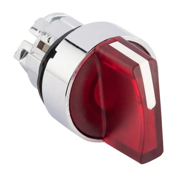 Selector switch actuator XB4 red 3-position latching, with backlight with short handle EKF PROxima XB4BD3FL-R