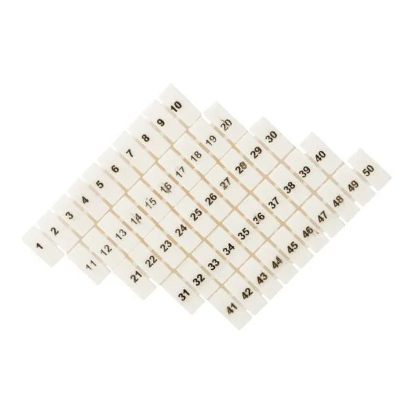 Маркеры для ST 1.5 с нумерацией 1-50 (уп.100шт) EKF zb-st-1.5-1-50