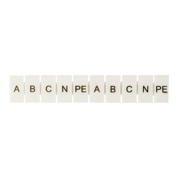 Маркеры для ST 1.5 с символами "A. B. C. N. PE" (уп.100шт) EKF zb-st-1.5-A-PE