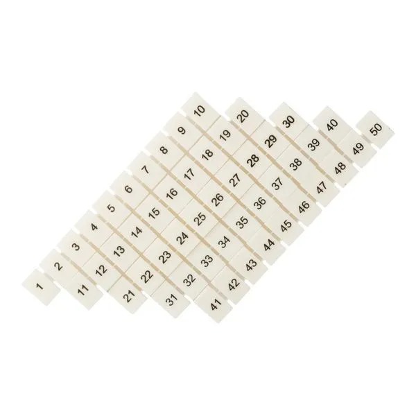 Markers for UT/ST/Push-in 2.5 with numbering 1-50 (100 pcs.) EKF zb-st-2.5-1-50