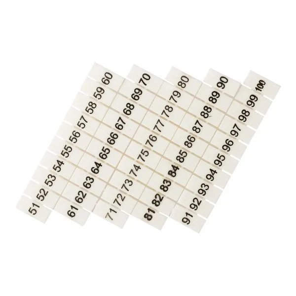 Маркеры для UT/ST/Push-in 2,5 с нумерацией 50-100 (100 шт.) EKF zb-st-2.5-50-100