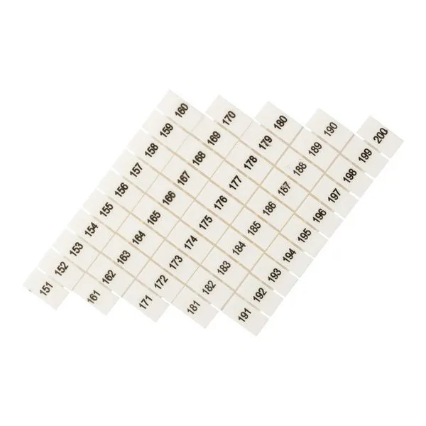 Маркеры для UT/ST/Push-in 4 с нумерацией 150-200 (уп.100шт) EKF zb-st-4-150-200