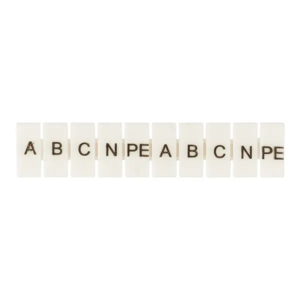 Маркеры для UT/ST/Push-in 4 с символами "A. B. C. N. PE" (уп.100шт) EKF zb-st-4-A-PE