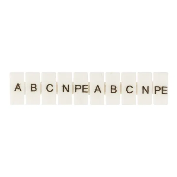 Маркеры для UT/ST/Push-in 6 с символами "A. B. C. N. PE" (уп.100шт) EKF zb-st-6-A-PE
