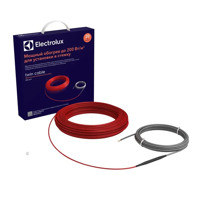 "Warm floor" kit (cable) 1500W 88.2m 12.5-7.5sq.m TWIN CABLE ETC 2-17-1500 Electrolux НС-1073704