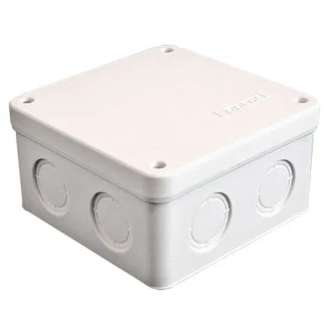 Junction box OP 105x105x56mm IP54 7 outlets without cable glands screw cover white Epplast 115061 Elektropromplast