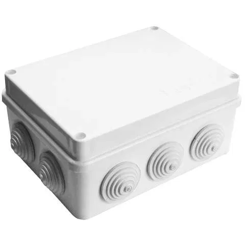 Distribution box OP 150x110x70mm IP54 10 outputs 10 cable glands screw lid white Epplast 210313 Elektropromplast