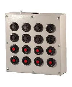 Control post PKU-15-21.441-54U2 (8xKE081/2(1z+1p) black.+8xKE081/2(1z+1p) red.+PG-36) Elektrotekhnik ET008532