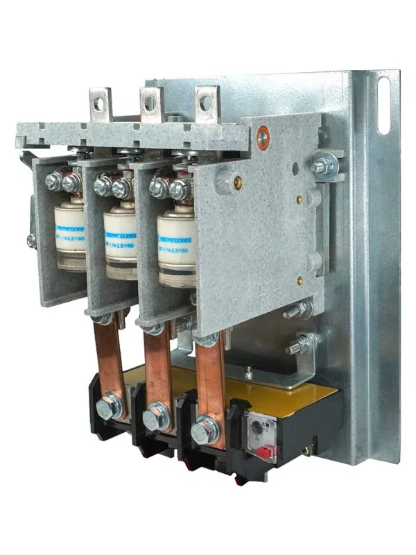 Vacuum Contactor KVT-1.14-2.5/125-3 U3-R 3p 125A 380V AC/DC 2NO+1NC non-reversing with RTT325 relay 85-115A IP00 Elektrotekhnik ET009395
