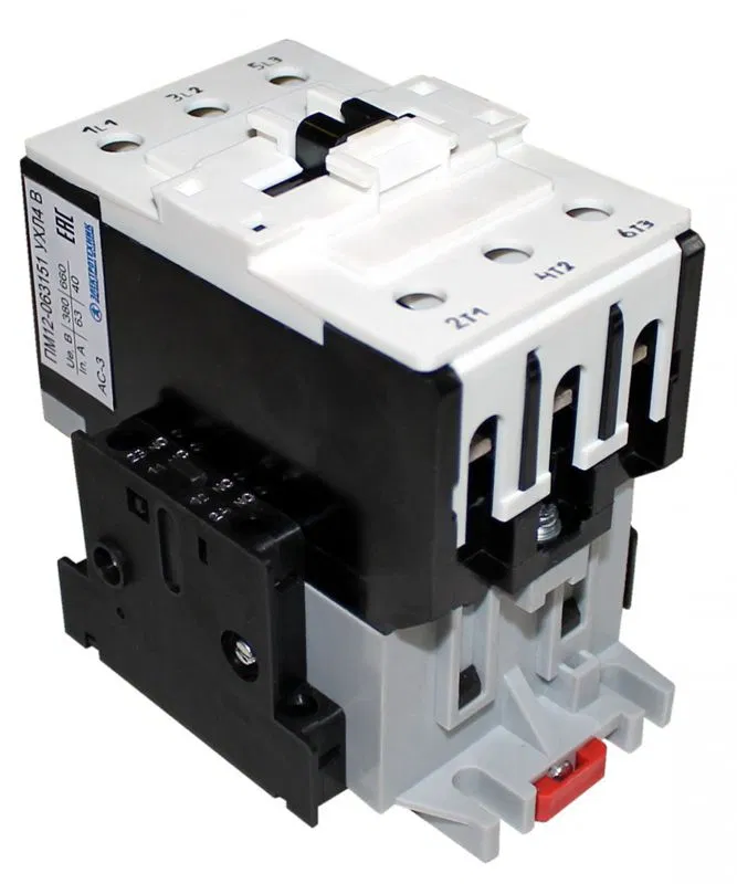 Electromagnetic contactor PM12-063151 UHL4 B 63A 380V/50Hz 2NO+2NC IP20 non-reversing without relay Elektrotekhnik ET013231