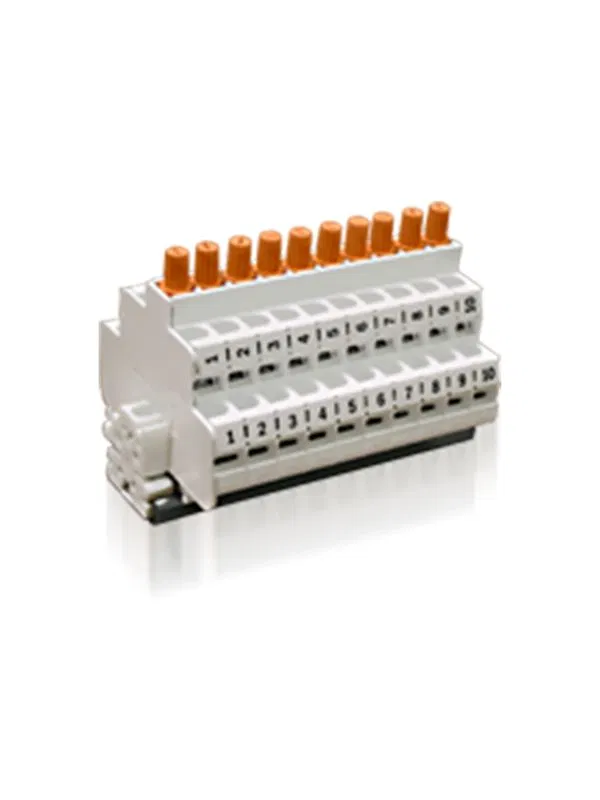 Terminal block set BZN24-4I25-v/v-5 U3 type 2 25A 0.35-4mm2 5 pairs test terminals rack R2-1 Elektrotekhnik ET049234