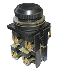 Pushbutton switch ВК30-10-22110-40 У2 2NO+2NC cylinder 10A IP40 660V black. Электротехник ET053778