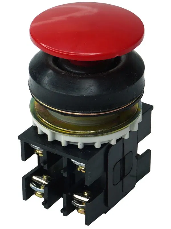 Pushbutton switch ВК30-10-22130-54 У2 2NO+2NC mushroom non-latching 10A IP54 660V red. Электротехник ET055278