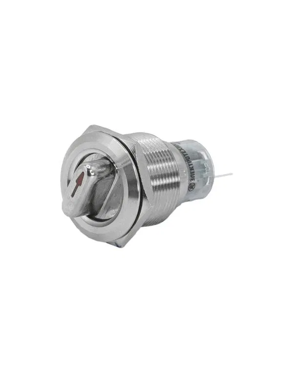 Переключатель GQ22-L-11X/21/S IP65 1НО+1НЗ на 2 положения с фиксацией I-II d22мм метал. Электротехник ET259208