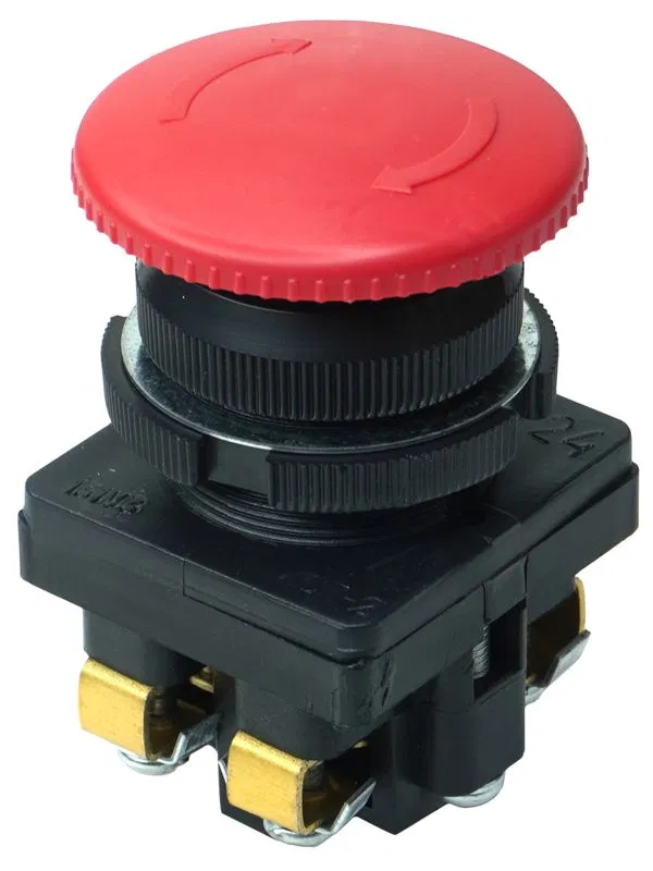 Pushbutton switch KE-131 U3 isp.2 1NO+1NC mushroom with latching 10A 660V IP40 red. Elektrotekhnik ET529293