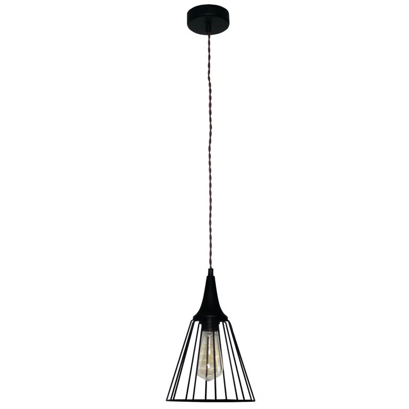 NSB 01-60-142 "Forma" 211 E27 loft-country (Cone shade) black muar (ind. pack.) Eletekh 1005404239
