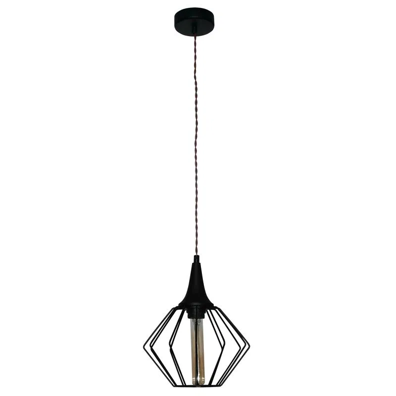 NSB 01-60-142 "Forma" 211 E27 loft-country (Rhombus shade) black muar (ind. pack.) Eletekh 1005404241