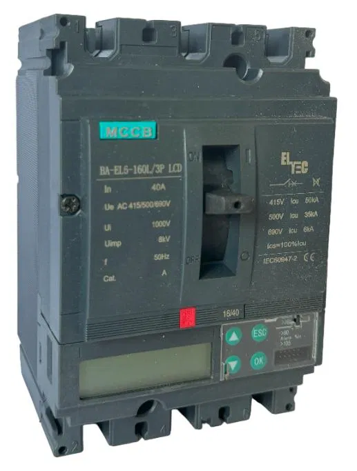 Выключатель автоматический MCCB BA-EL6-160L/3P 40А LCD (электронный Micrologic 5.0А ICU:50KA) ELTEC 1351040