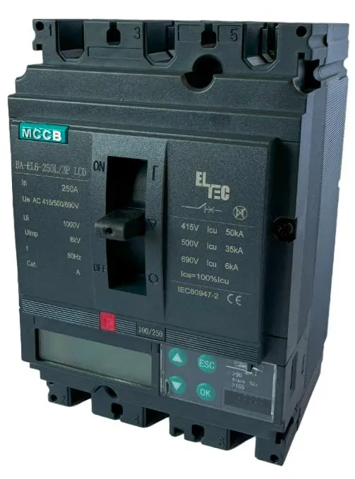 Выключатель автоматический MCCB BA-EL6-250L/3P 250А LCD (электронный Micrologic 5.0А ICU:50KA) ELTEC 1351250