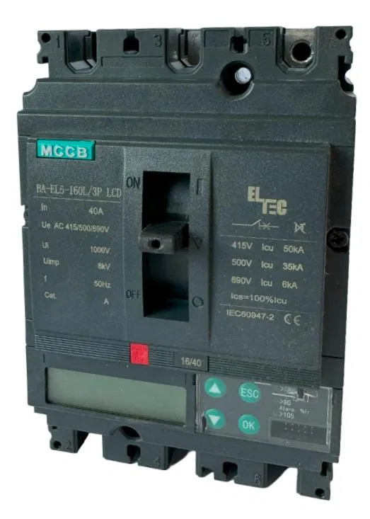 Выключатель автоматический MCCB BA-EL6-160L/3P 100А LCD (электронный Micrologic 5.0E ICU:50KA) ELTEC 1352100