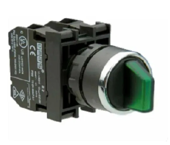 Переключатель 0-1 с фиксацией зел. (2НО) EMAS B101SL20Y