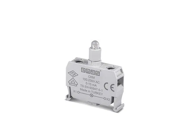 Блок-контакт подсветки с син. светодиодом 100-250В перем. тока CKM EMAS CKM