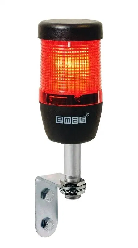 50mm 24V LED 信号灯 铝制 壁挂式连接 100mm 红色 EMAS IK51L220XD01