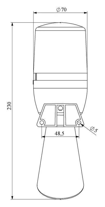 带蜂鸣器的信号灯柱 12-24V 直流/交流 红 EMAS IT070R024Z