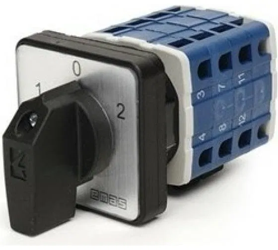 Переключатель полюсов реверс. трехфазный (1-0-2) 25А EMAS PSA025KD334S