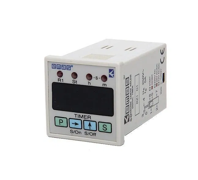 Таймер цифровой с задержкой и резервом 01с-9959ч 220В AC EMAS RZ1D1R-5