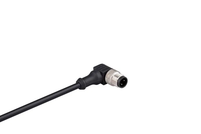 Кабель соединительный 5м со штепселем M12х4 90град. ПВХ IP68 EMAS SKM12F4DXV5