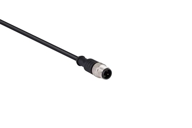 Кабель соединительный 2м со штепселем M12х4 ПУ IP68 EMAS SKM12F4YXP2