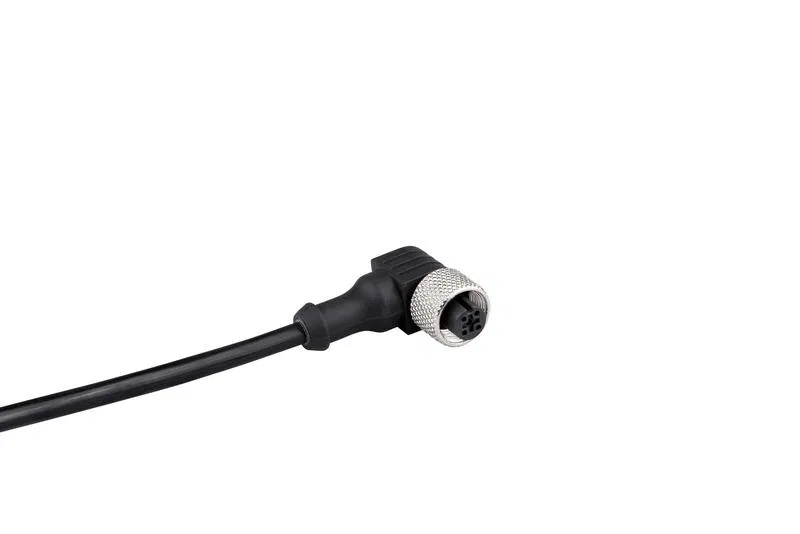 Кабель соединительный 2м с гнездом M12х4 90град. ПВХ IP68 EMAS SKM12P4DXV2