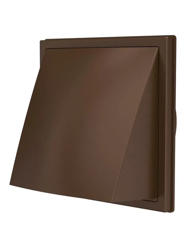 Wall exhaust outlet with check valve 150x150 with flange D100 ASA brown ERA 1515K10FV kor
