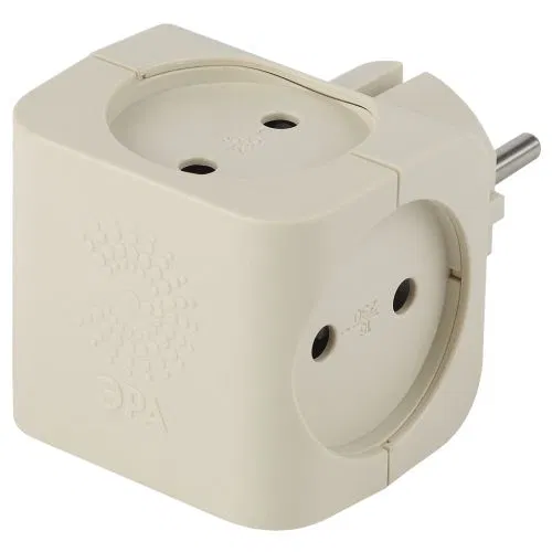 Разветвитель 4-м без заземл. 16А IP20 SP-4-I сл. кость Эра Б0008206