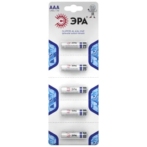 碱性电池 AAA/LR03 LR03-5BL Strip (铝箔包装5只装) Era Б0014474