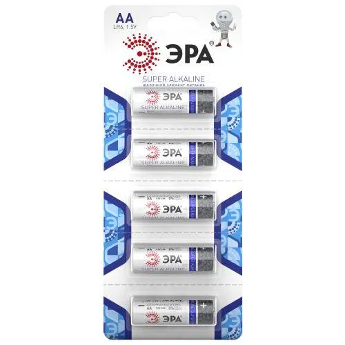 Alkaline battery AA/LR6 LR6-5BL Strip (blister 5pcs) Era B0014475