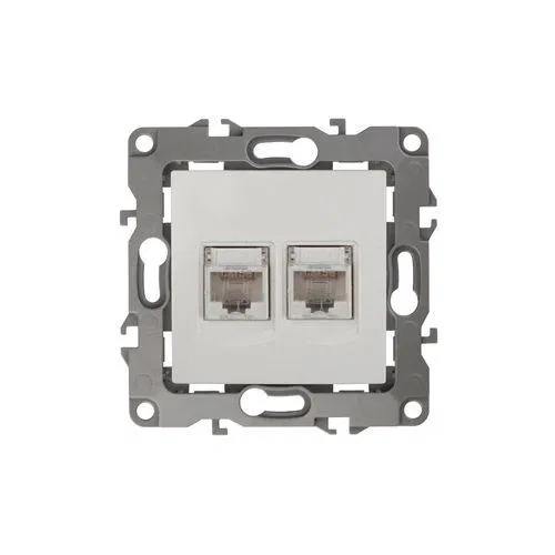 Розетка компьютерная 2-м Эра12 RJ45 12-3108-01 бел. Эра Б0014729