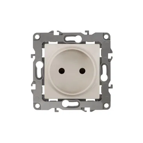 Socket 1-way Era12 12-2005-02 16A IP20 16AX 250V 2P without mounting legs mechanism ivory Era B0018982