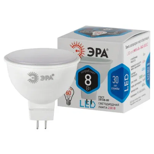 LED lamp MR16-8w-840-GU5.3 640lm ЭРА Б0020547
