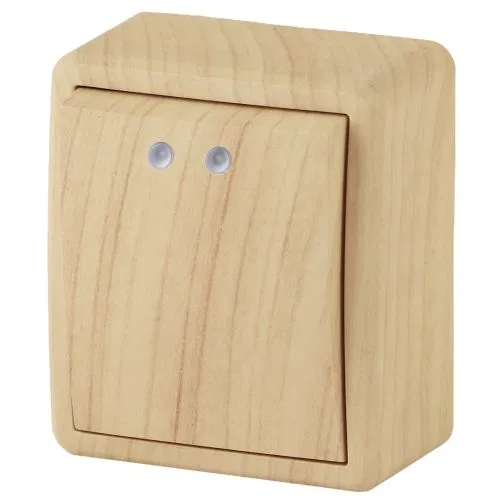 1-way switch OP Era Expert 10A IP20 11-1202-11 250V 10AX with backlight pine Era Б0020659