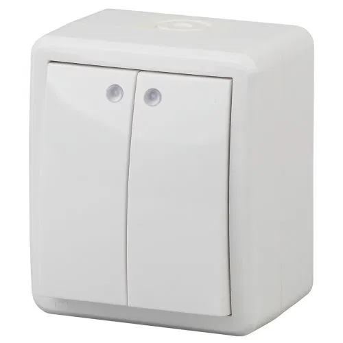 2-way Switch OP Era Expert 10A IP54 11-1405-01 250V 10AX with backlight white Era B0020677