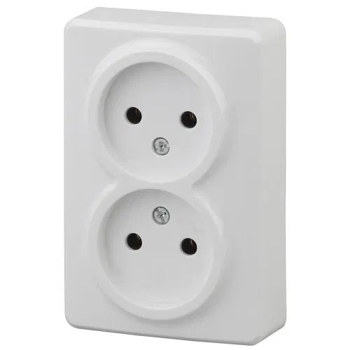 Socket 2-way OP Era Expert 11-2202-01 16A IP20 250V 2x2P white Era B0020682
