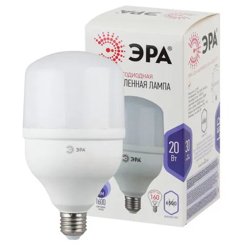 高功率LED灯泡 STD LED POWER T80-20W-6500-E27 20W T80钟形 6500K冷白 E27 1600lm Эра Б0027011