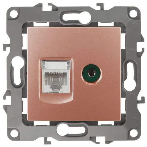 电脑 + 电视插座 Era12 12-3110-14 RJ45 + TV IP20 铜 Era B0027449