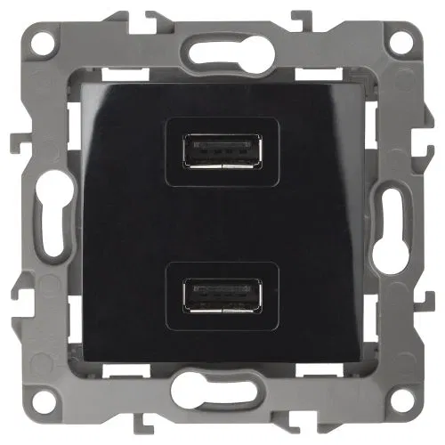 Устройство зарядное USB 12-4110-06 5В-2100мА черн. ЭРА Б0027496